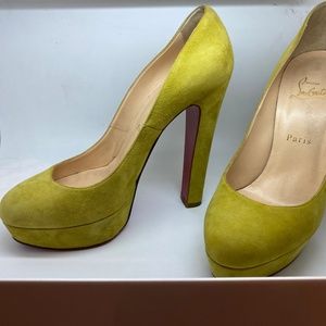 CHRISTIAN LOUBOUTIN Bibi 140mm Suede Platform Heels - Eu 39